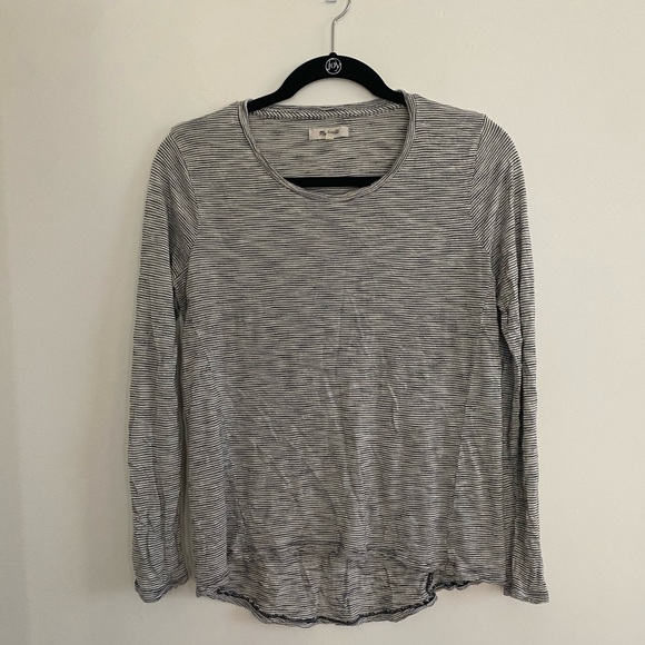 Madewell Anthem Forward-Seam Tee in Mini Stripe - Picture 5 of 8